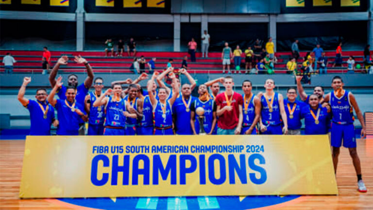 ¡Venezuela es la campeona del Sudamericano Sub-15 de baloncesto masculino!