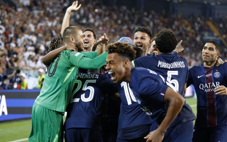 PSG remontó un marcador adverso y se proclamó campeón de la Supercopa de Europa