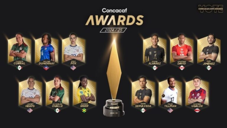 Concacaf: Nominados a los Premios Jugador y Jugadora del Año