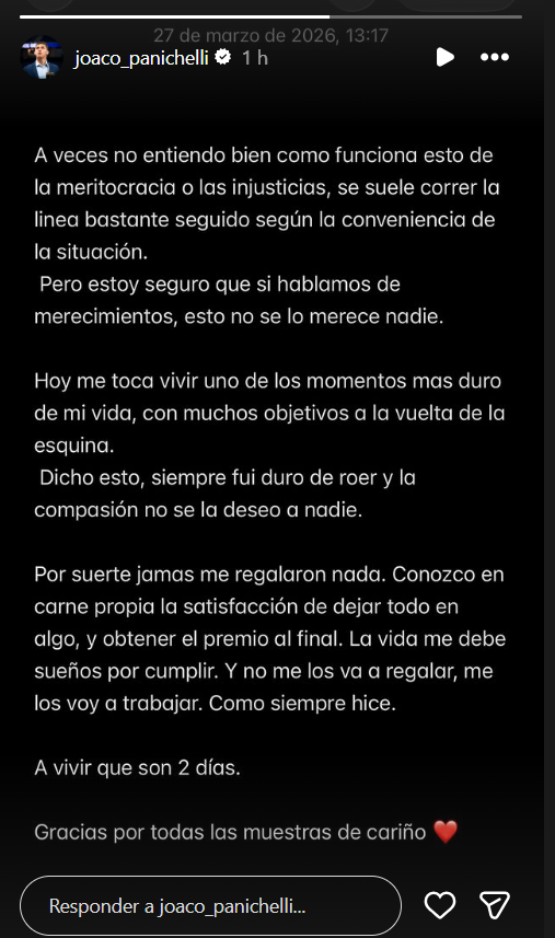 Joaquín Panichelli se pierde el Mundial por lesión de rodilla